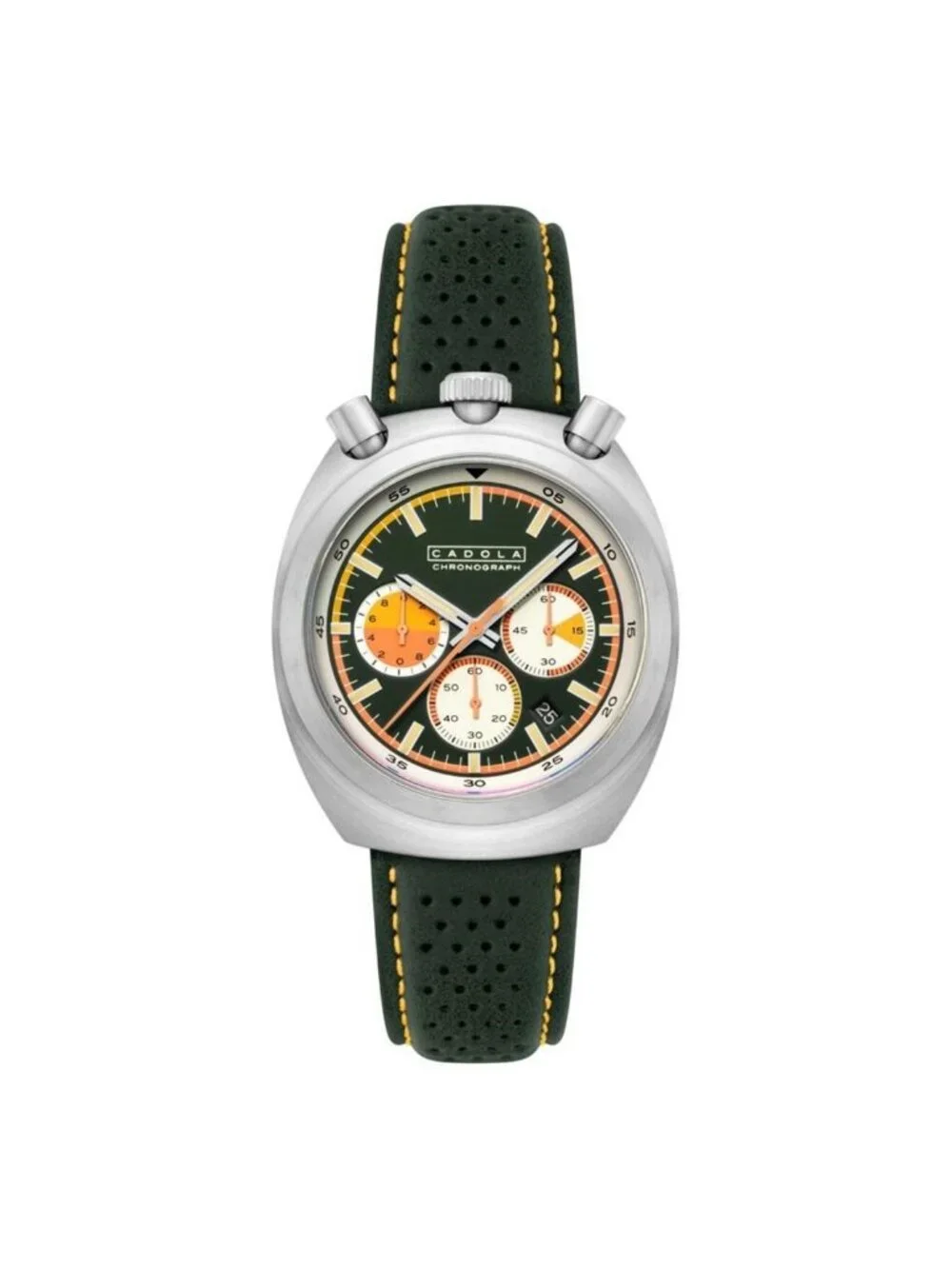 NWT Cadola Testa Di Toro Chronograph Quartz Green Dial Men's Watch